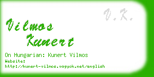 vilmos kunert business card